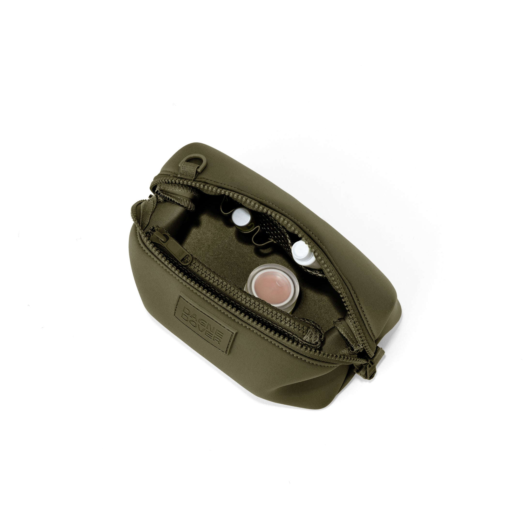 Hunter Toiletry Bag in Dark Moss, Small - Image 8
