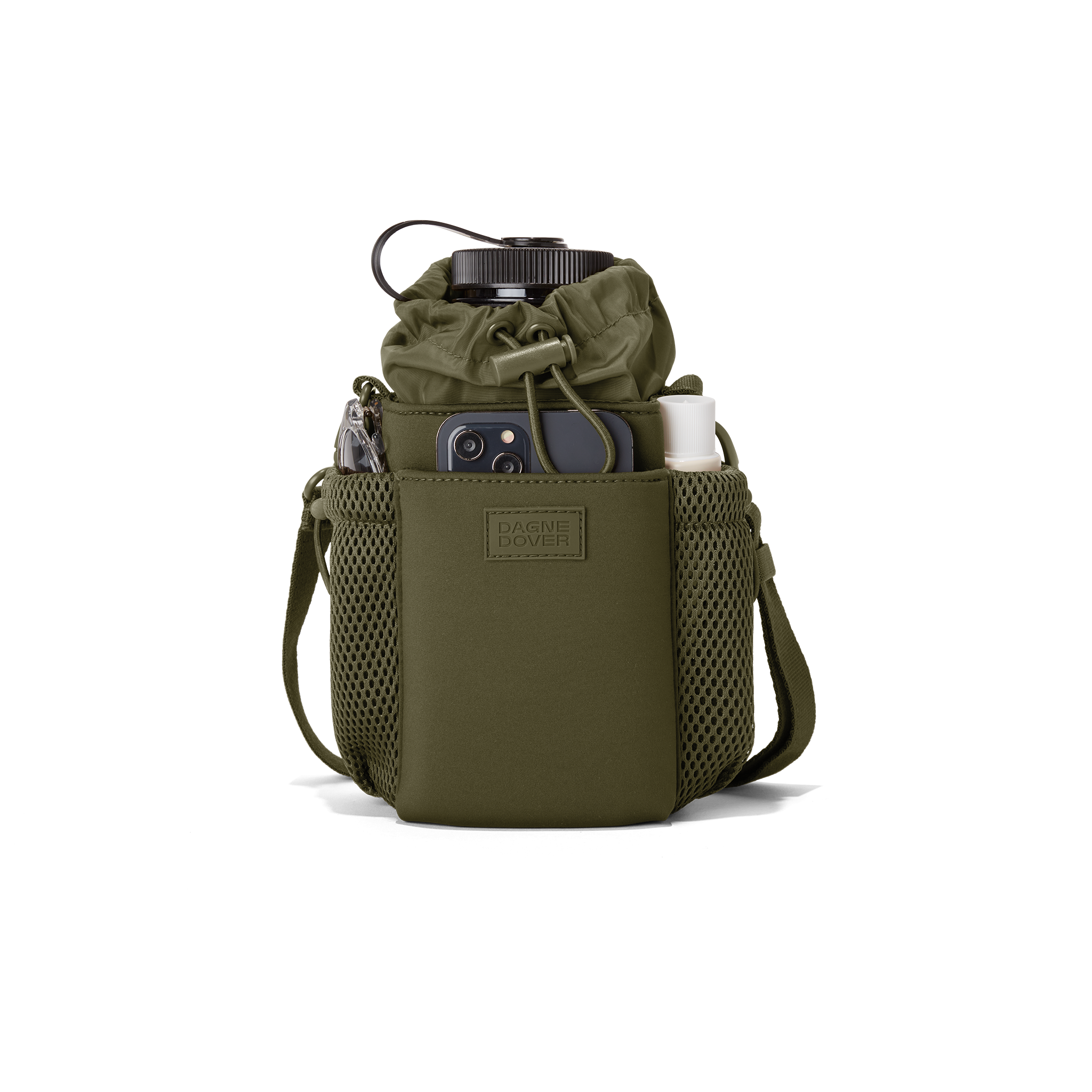 Sloan Water Bottle Sling in Dark Moss - Image 2
