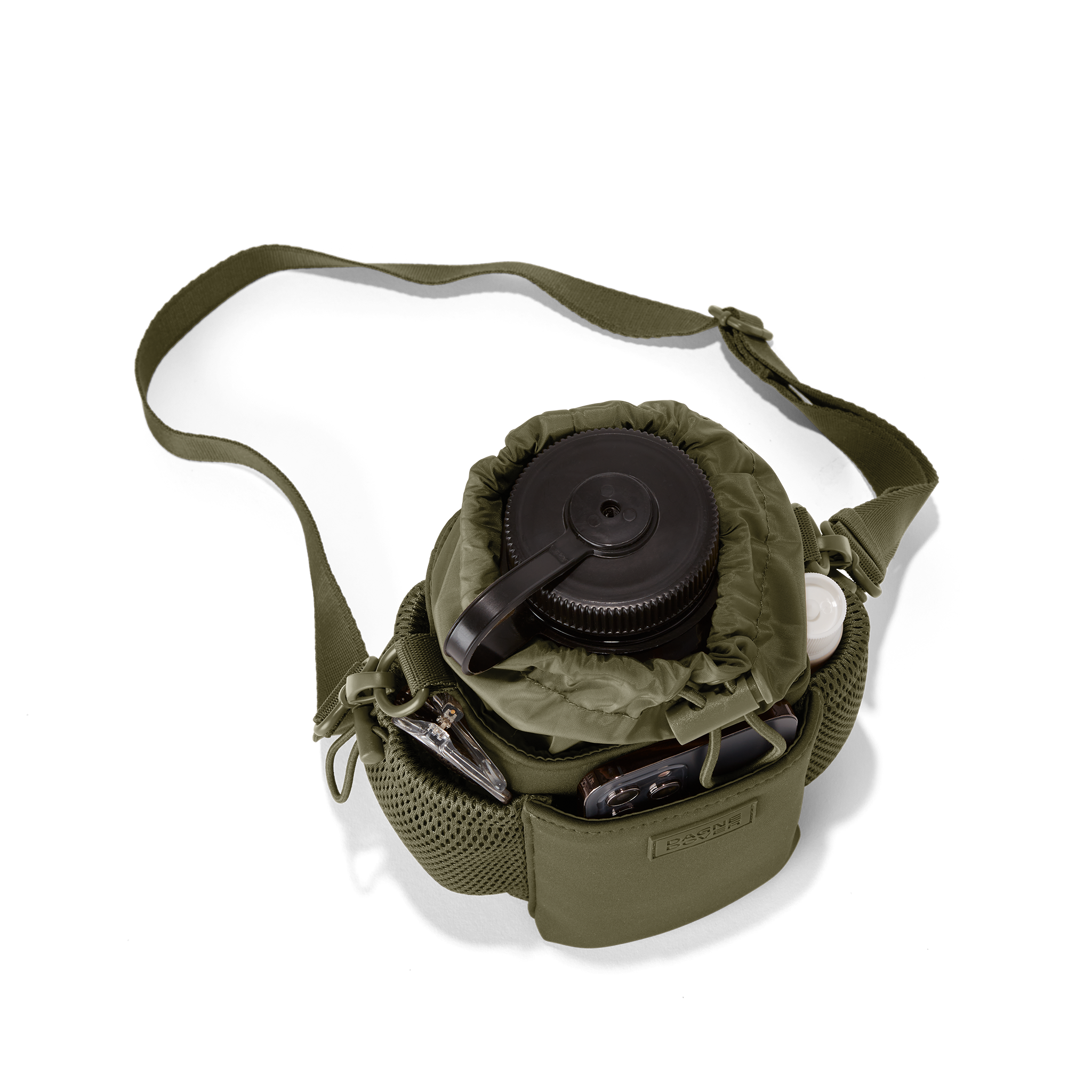 Sloan Water Bottle Sling in Dark Moss - Image 7
