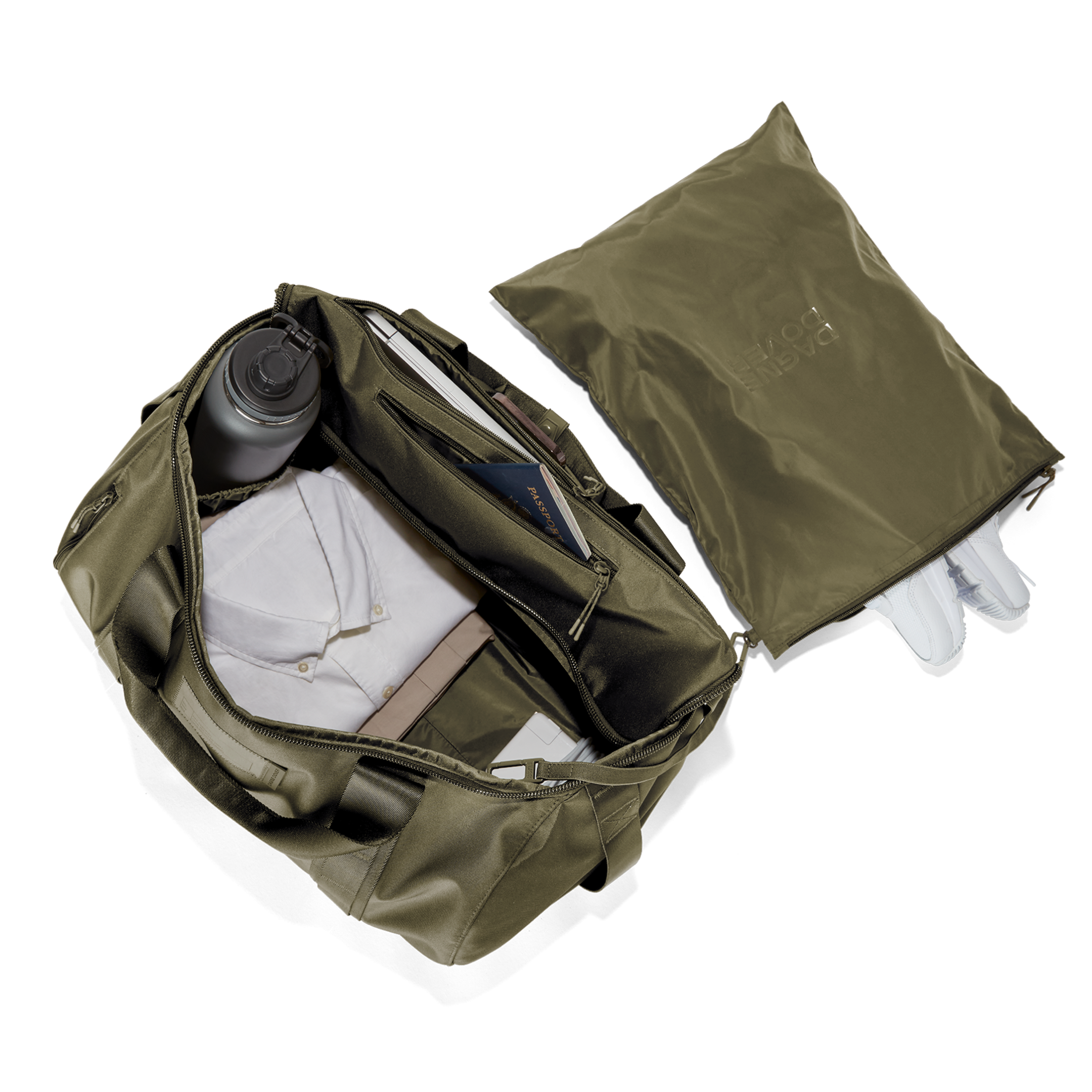 Denver Convertible Duffle in Dark Moss, Large - Image 13