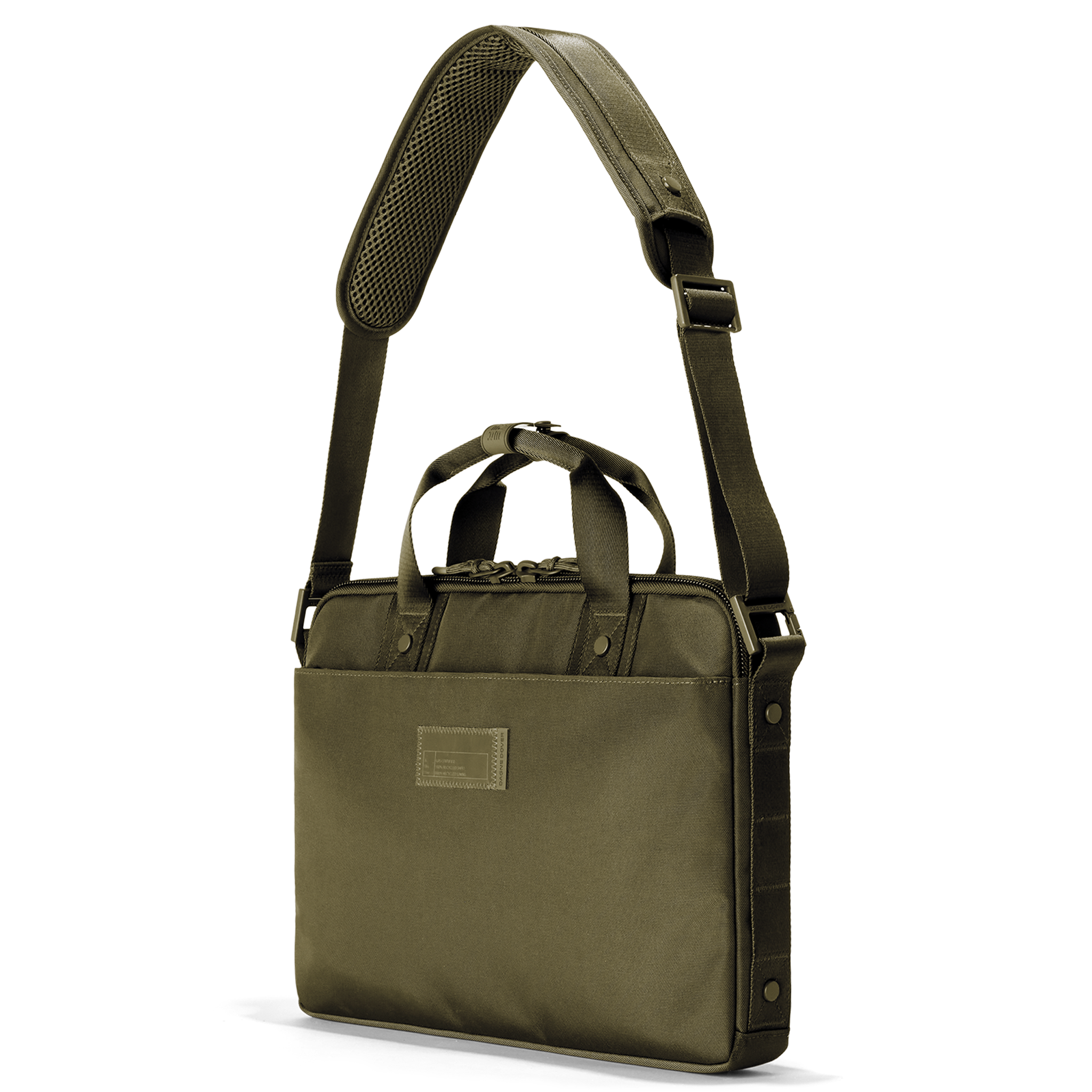 Oslo Slim Laptop Bag in Dark Moss - Image 3