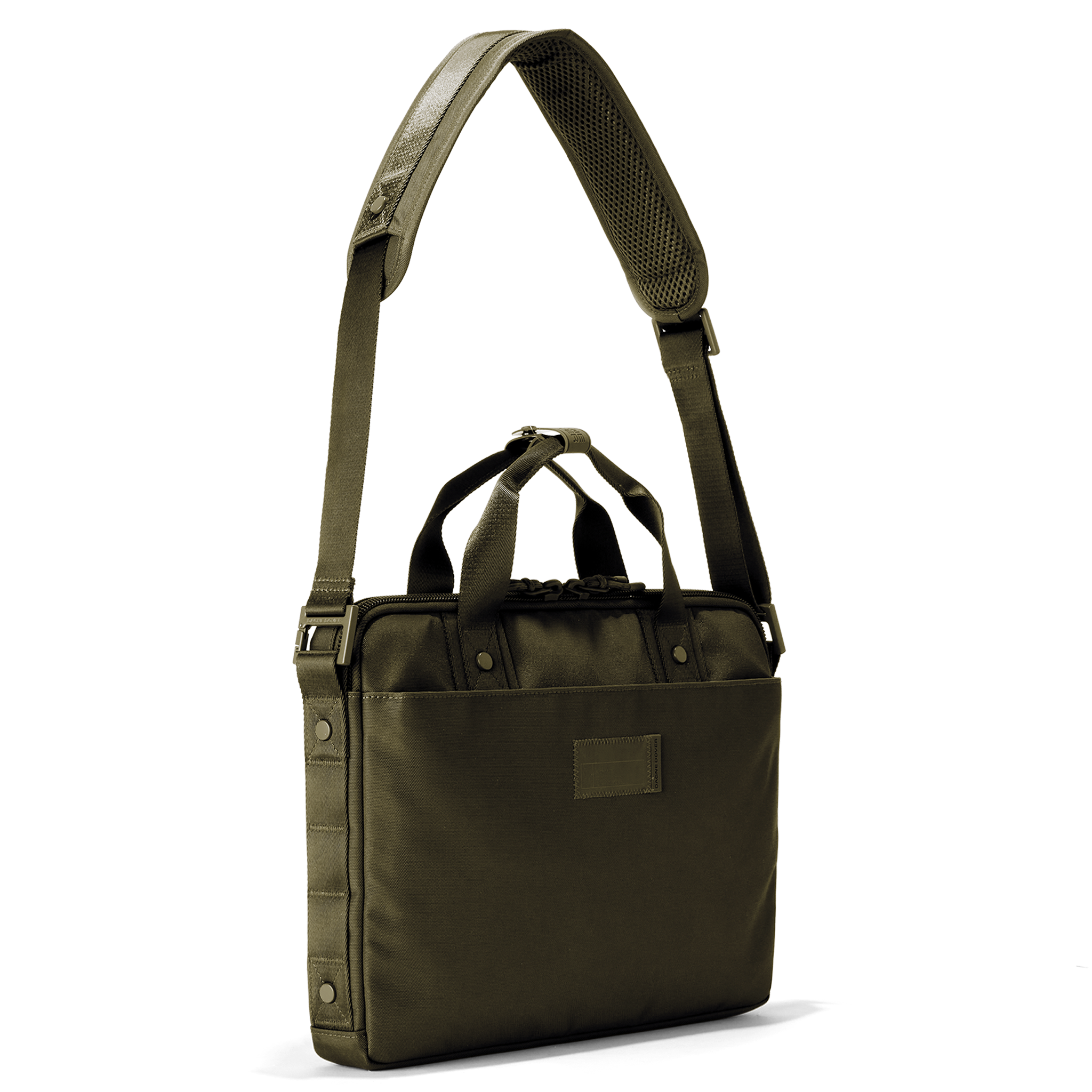 Oslo Slim Laptop Bag in Dark Moss - Image 6