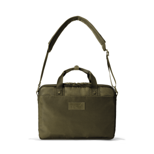 Oslo Slim Laptop Bag in Dark Moss