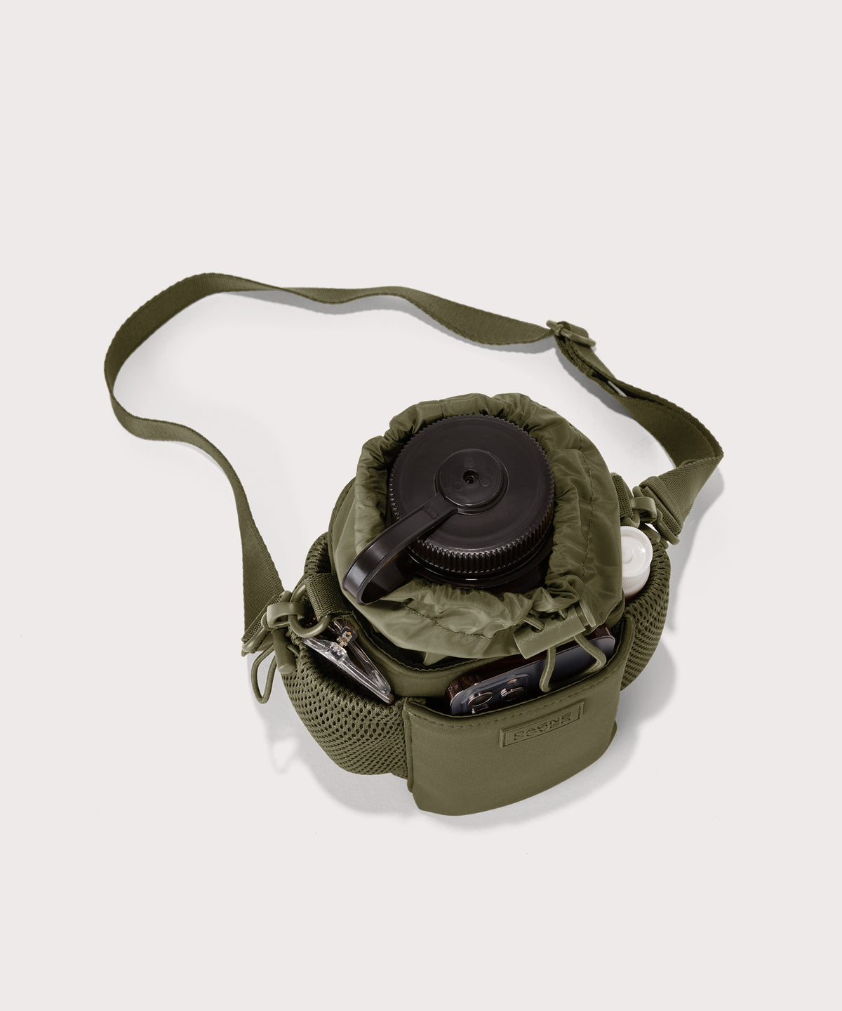 Sloan Water Bottle Sling in Dark Moss - Image 9