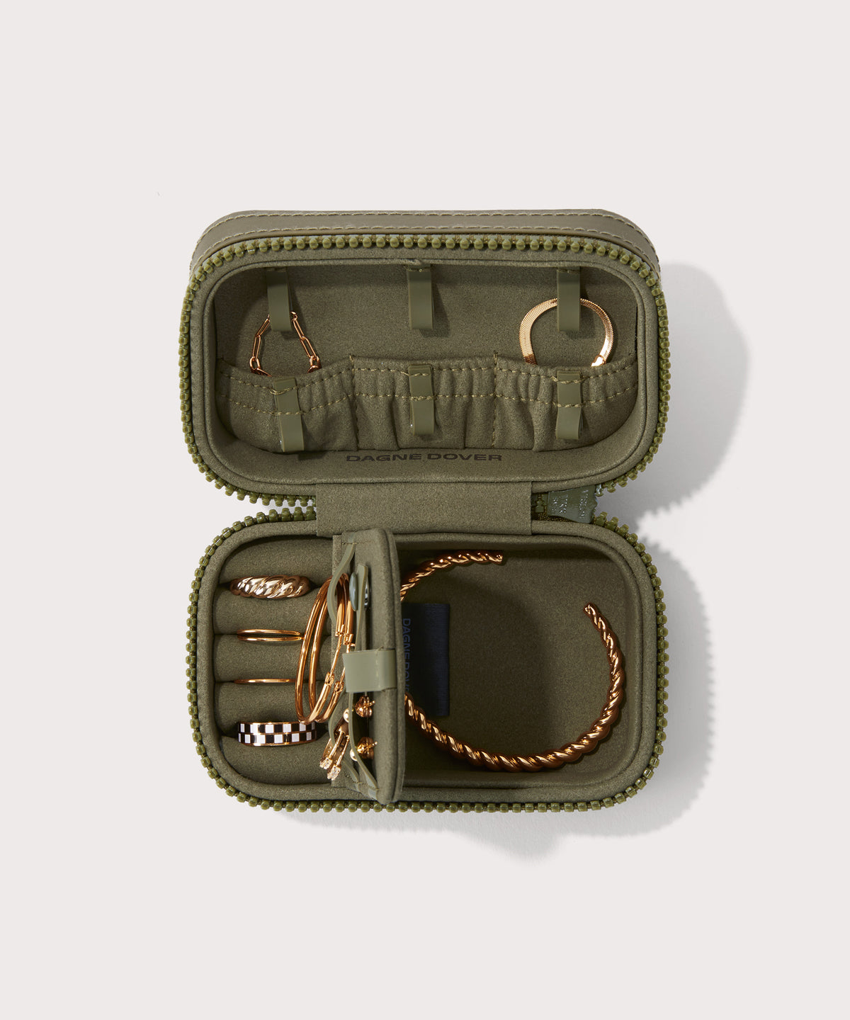 Frankie Jewelry Case in Dark Moss, Small - Image 11
