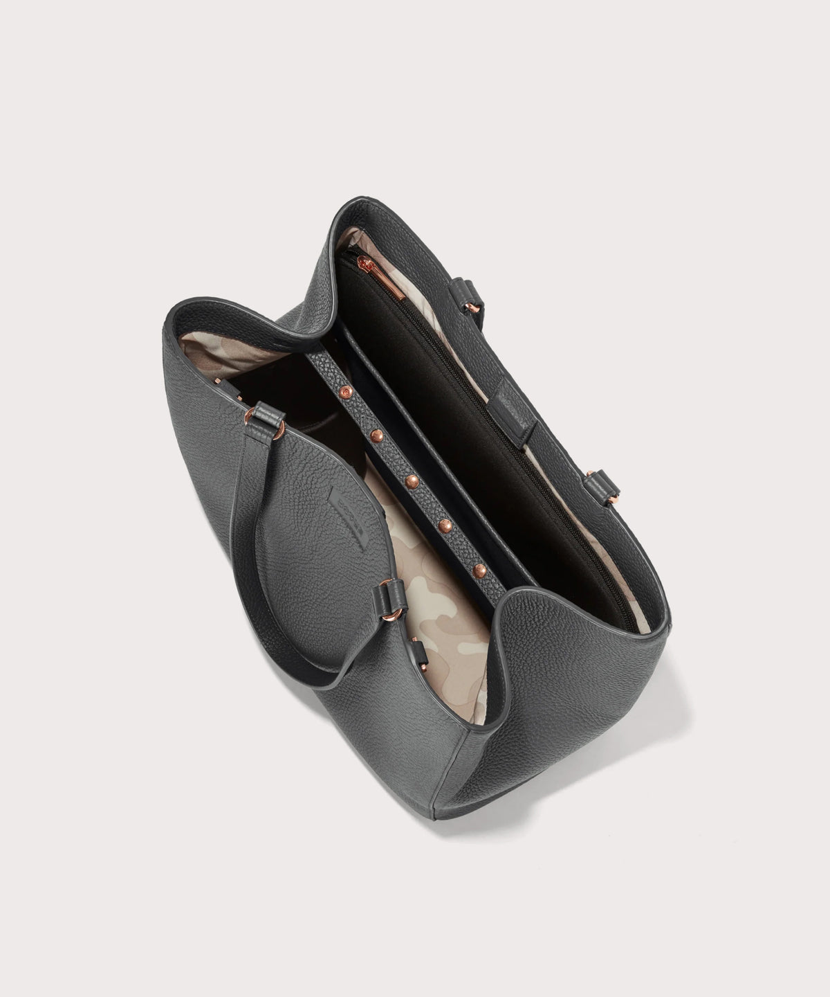 Allyn Tote in Graphite, Large - Image 13