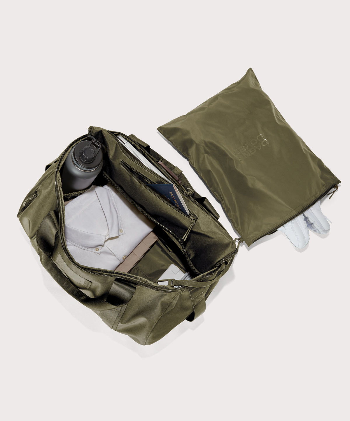 Denver Convertible Duffle in Dark Moss, Large - Image 16