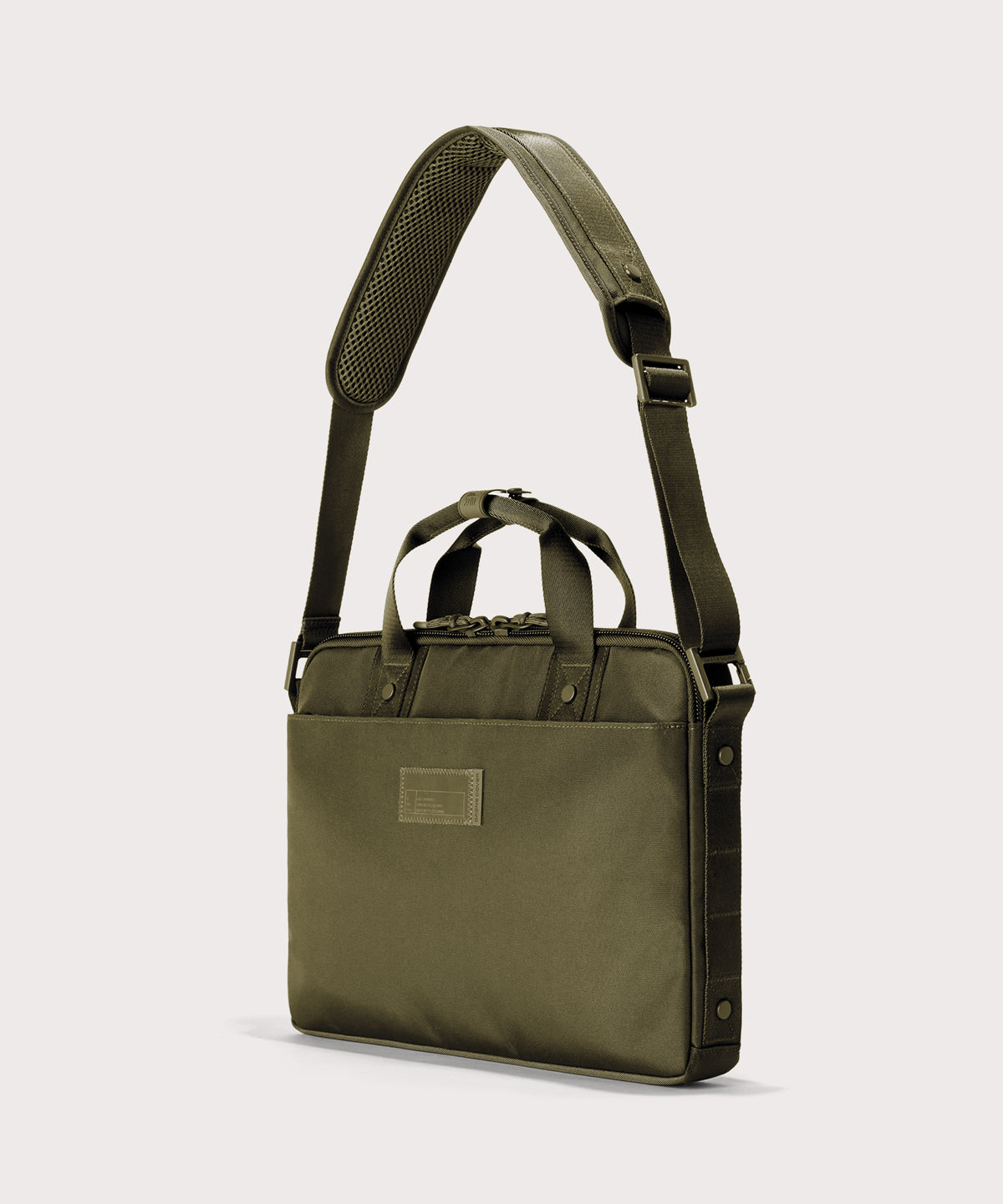 Oslo Slim Laptop Bag in Dark Moss - Image 14