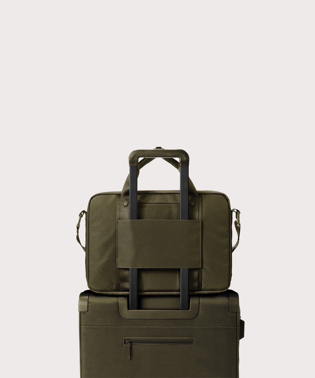 Oslo Slim Laptop Bag in Dark Moss - Image 17
