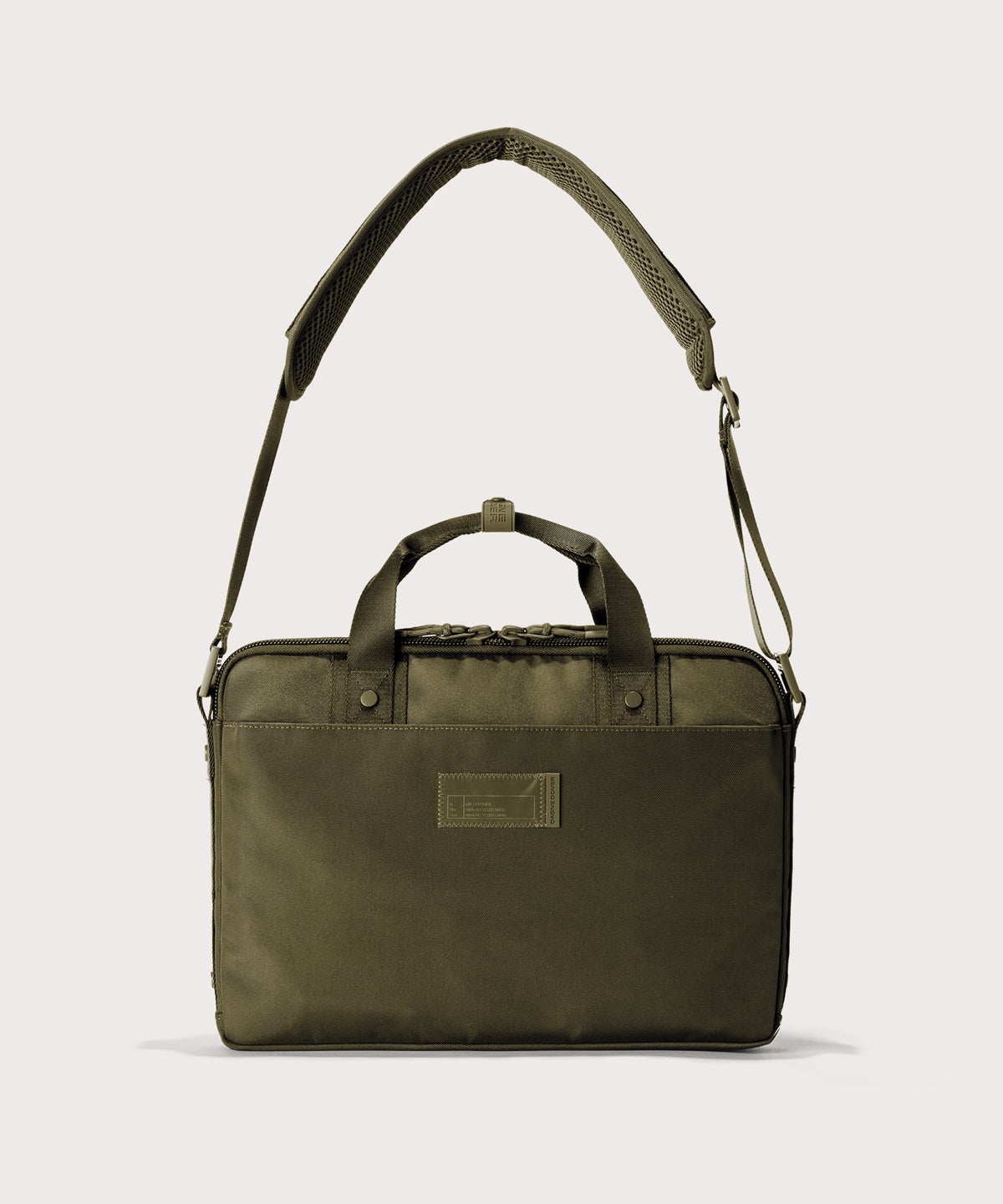 Oslo Slim Laptop Bag in Dark Moss - Image 12