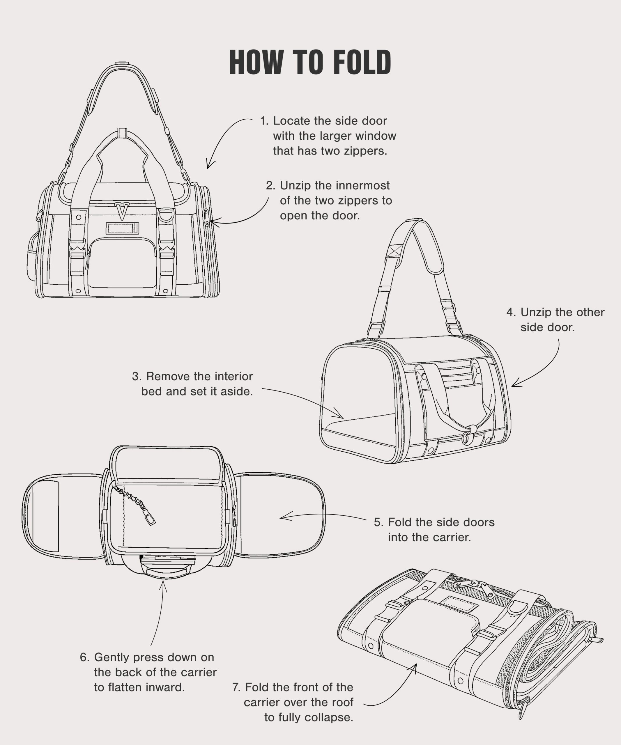 Kyoto Pet Carrier in Onyx. Small - Image 8