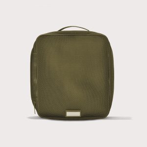 Roma Packing Cube in Dark Moss Air Mesh. Extra Large