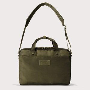 Oslo Slim Laptop Bag in Dark Moss